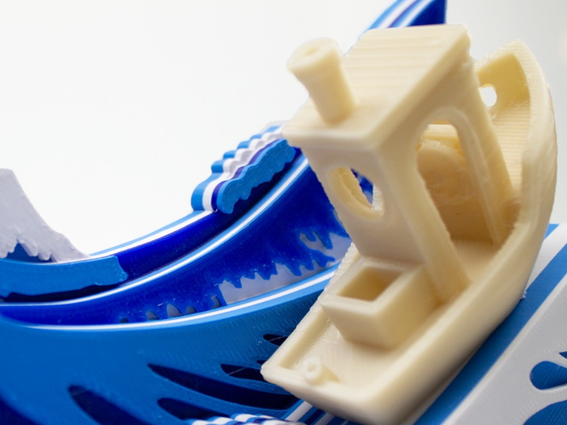 A benchy 3D printed with the allPHA material